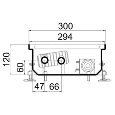 Внутрипольный конвектор с вентилятором Polvax KV 300.120