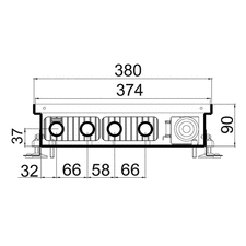 Внутрипольный конвектор с вентилятором Polvax KVM 380.90