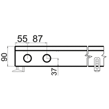 Внутрипольный конвектор с вентилятором Polvax KVM 380.90