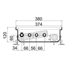 Внутрипольный конвектор с вентилятором Polvax KVM 380.120
