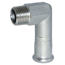 Уголок с наружной резьбой из нержавеющей стали Raccorderie Metalliche