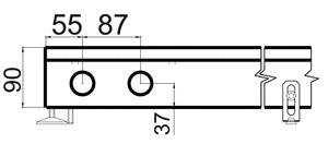 Внутрішньопідлоговий конвектор з вентилятором Polvax KVM 380.90