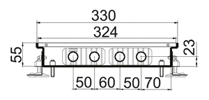 Внутрішньопідлоговий конвектор Polvax KEM 330.55-Mini