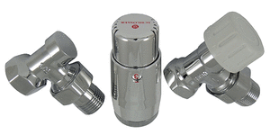 Комплект радіаторний кутовий хромований Schlosser Standart Mini