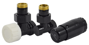 Комплект радіаторний кутовий колір чорний Schlosser Standart Mini