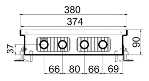 Внутрішньопідлоговий конвектор Polvax KEM 380.90