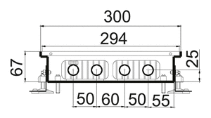 Внутрішньопідлоговий конвектор Polvax KEM 300.67