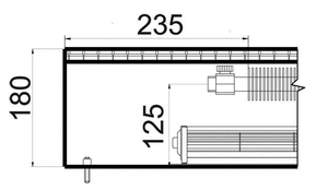 Внутрішньопідлоговий конвектор з вентилятором Polvax KV 160.180