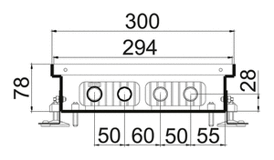 Внутрішньопідлоговий конвектор Polvax KEM 300.78