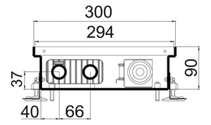 Внутрипольный конвектор с вентилятором Polvax KV 300.90
