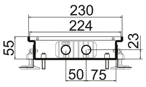 Внутрішньопідлоговий конвектор Polvax KE 230.55