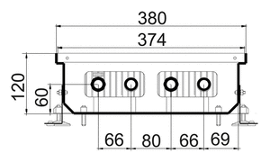 Внутрішньопідлоговий конвектор Polvax KEM 380.120