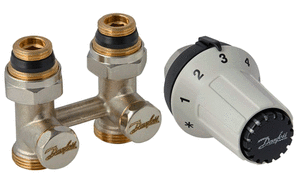 Радіаторний комплект прямий для нижнього підключення Danfoss 013G5275