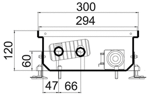 Внутрипольный конвектор с вентилятором Polvax KV 300.120