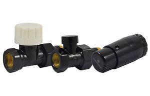 Радіаторний комплект прямого чорного кольору Schlosser Standart Mini