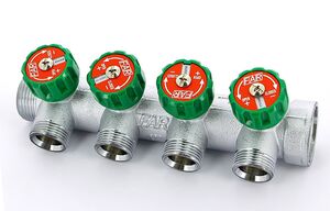 Колектор для води під Євроконус із регулюючими вентилями FAR FK 3821EU