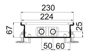 Внутрішньопідлоговий конвектор Polvax KE 230.67