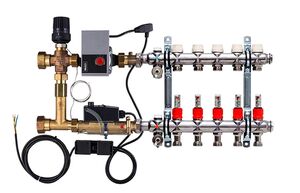 Коллекторы в сборе Kermi для теплого пола с насосом