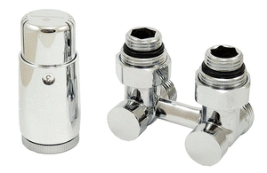 Комплект радіаторний кутовий хромований Schlosser 600800058