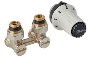 Комплект радіаторний кутовий для нижнього підключення Danfoss 013G5276