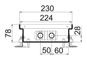 Внутрішньопідлоговий конвектор Polvax KE 230.78