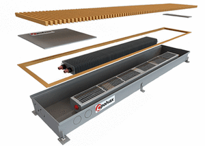 Внутрипольный конвектор с вентилятором Polvax KV 300