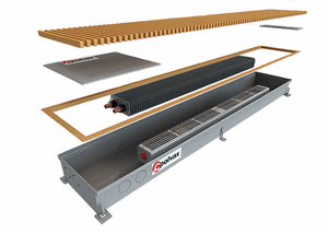 Внутрішньопідлоговий конвектор з вентилятором Polvax KV