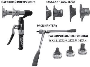 Гідравлічний інструмент для труб із зшитого поліетилену та натяжних фітингів FADO SLICE NH01