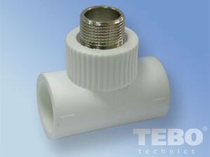 Трійник із зовнішньою різьбою Tebo