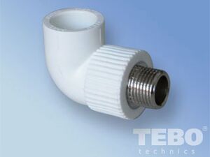 Кутник із зовнішньою різьбою Tebo