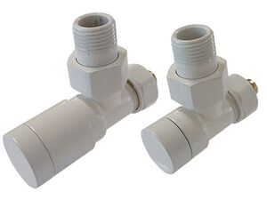 Комплект клапанов с ручной регулировкой Schlosser Elegant белый 604200002