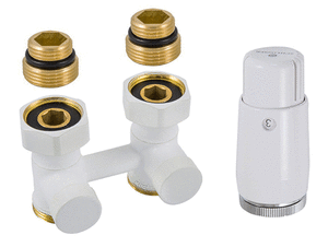 Комплект радіаторний прямий білий Schlosser 600800055