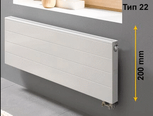 Плоский сталевий радіатор опалення Kermi Line PLK 200