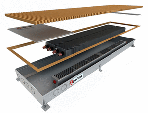 Внутрішньопідлоговий конвектор з вентилятором Polvax KVM Mini