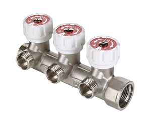 Коллектор для воды Valtec VTc.570.N с регулирующими вентилями