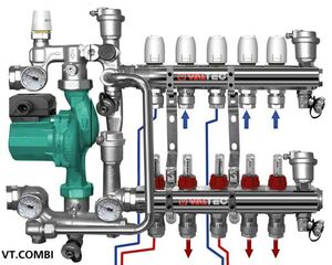 Теплый пол Valtec с насосно-смесительным узлом VT.COMBI
