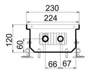 Внутрішньопідлоговий конвектор Polvax KE 230.120