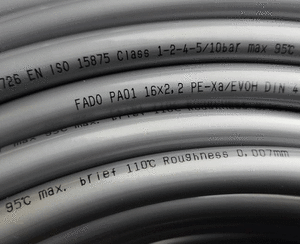 Труба зшита поліетилен PEX-A Fado PA01 10bar