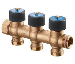 Коллектор для воды (гребенка Овентроп) Oventrop Multidis R 3/4х3/4 на 3 выхода