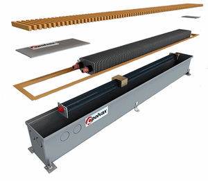 Внутрішньопідлоговий конвектор з вентилятором Polvax KV 160.180