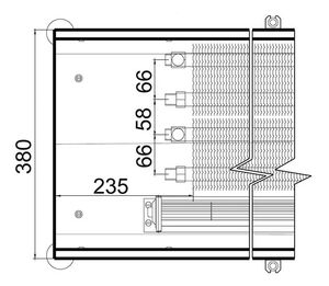 Внутрішньопідлоговий конвектор з вентилятором Polvax KVM 380.120