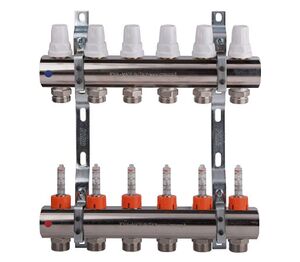Колектор для теплої підлоги із витратомірами ICMA K013