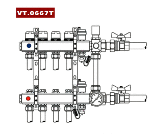 Байпас проходной с перепускным клапаном Valtec VT.0667