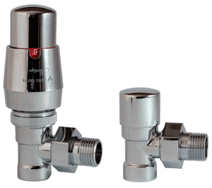 Кутовий хромований радіаторний комплект Vario term Royal ROGS0202CFK