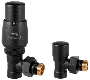 Кутовий комплект радіаторний чорного кольору Vario term Royal ROGS0213CFK