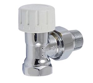Термостатический хромированный клапан Schlosser Standart 601200027 угловой