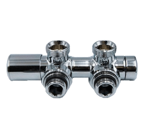 Кутовий хромований вузол нижнього підключення, що регулює Vario term Twins