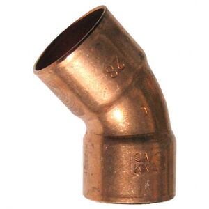 Колено 45° (2 муфты), медные фитинги IBP