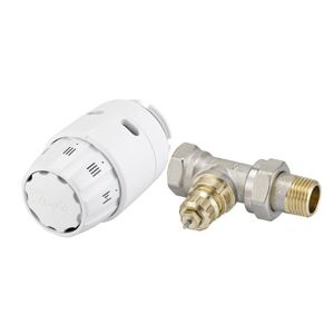 Комплект радіаторний кран прямий з термоголовкою Danfoss 013G5142
