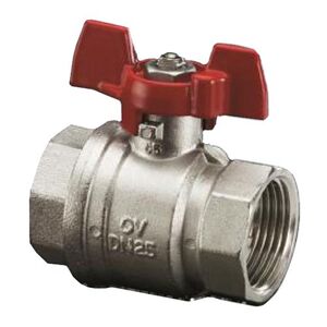 Кульовий кран з ручкою "метелик" Oventrop Optibal 10761